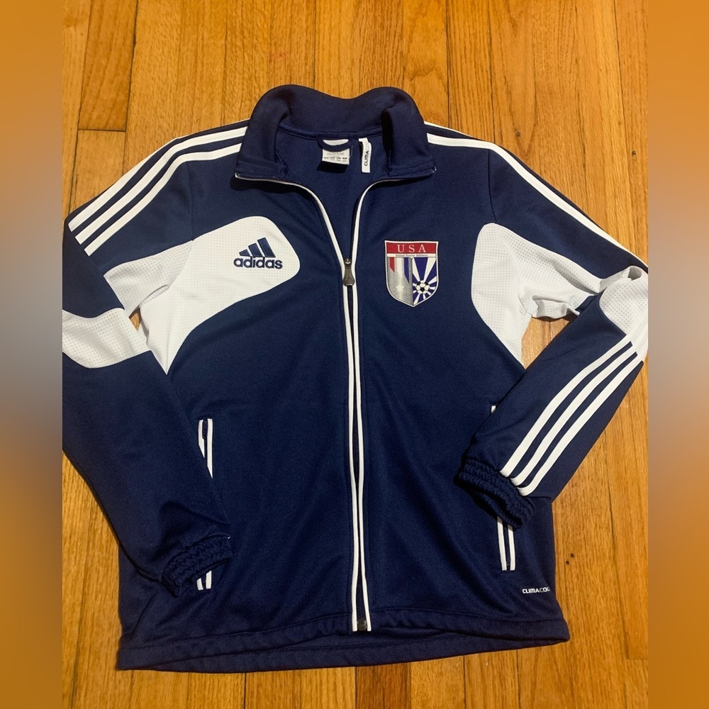 Adidas Y2K Jacket With USA Soccer Athlete Patch Size Medium.